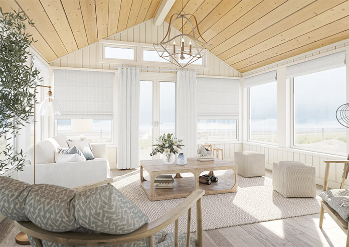 Rolling Hills Velvet, Cool Grey - Roman Blind - Image 6